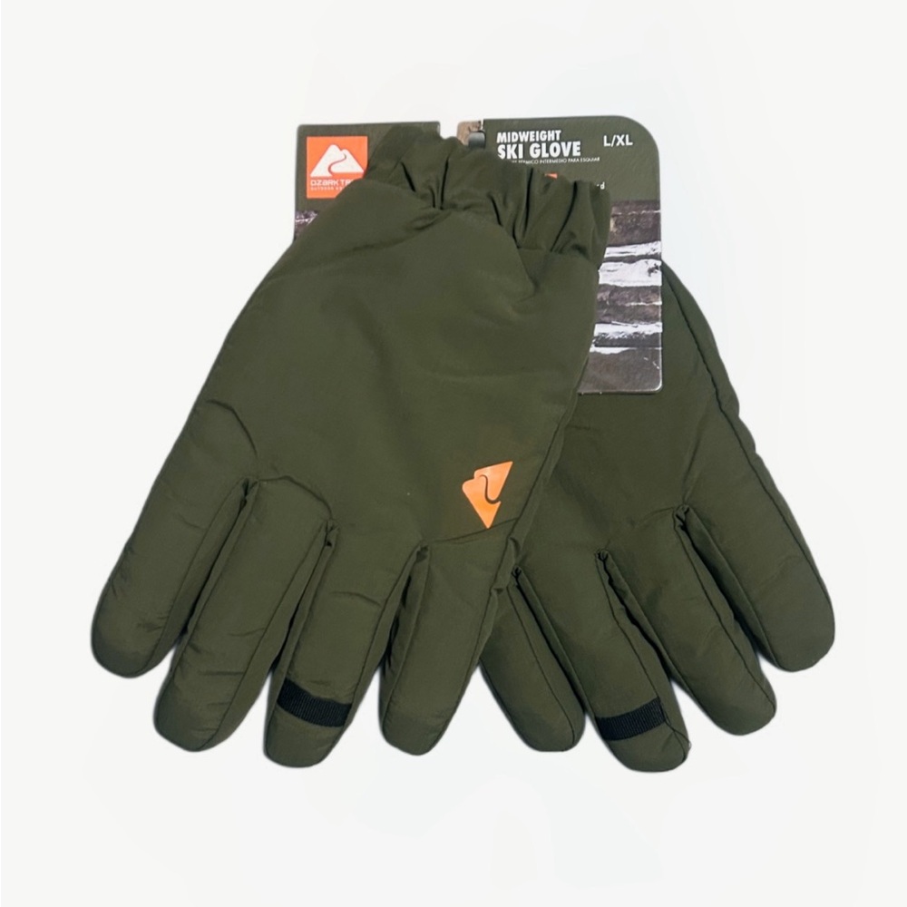 Ozark Trail Olive Ski Gloves